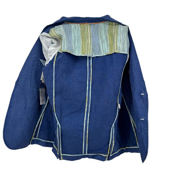 The Territory Ahead Linen Beachcomber Blazer L Mens NEW Sport Coat Blue Jacket - Picture 7 of 12